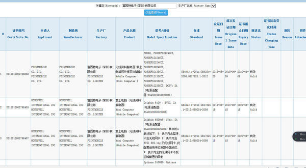 关于查询CCC工厂编号A104194的证书信息的说明